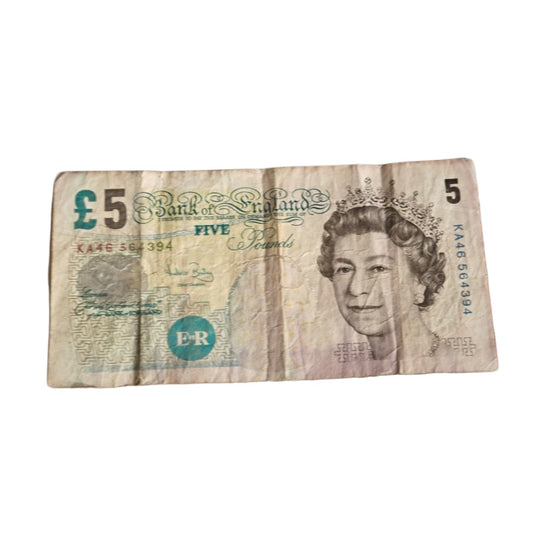 Old Bank of England £5 Elizabeth Fry Note – Rare Paper Currency – Collectible British Pound” - Collection Bazzar
