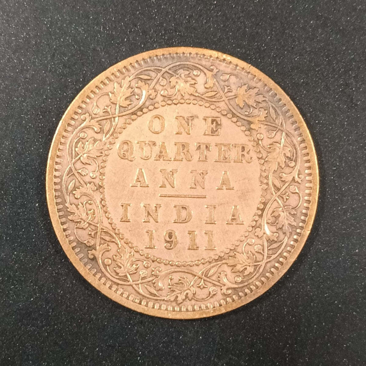 One Quarter Anna 1911 George V King Emperor Rare Item - Collection Bazzar