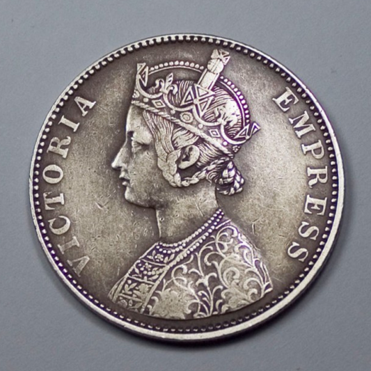 One Rupee Bikanir State Maharaja Ganga Singh Bahadur Silver Coin - Collection Bazzar