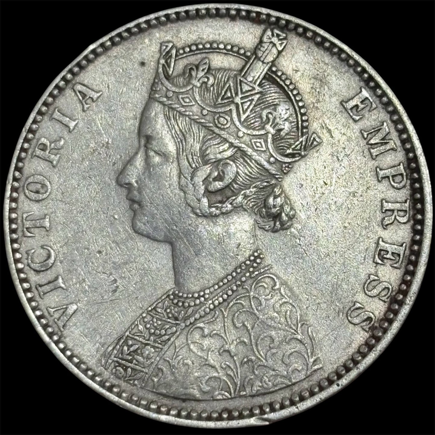 One Rupee Victoria Empress . Alwar & Bikanir State Pair . 2 Coin silver