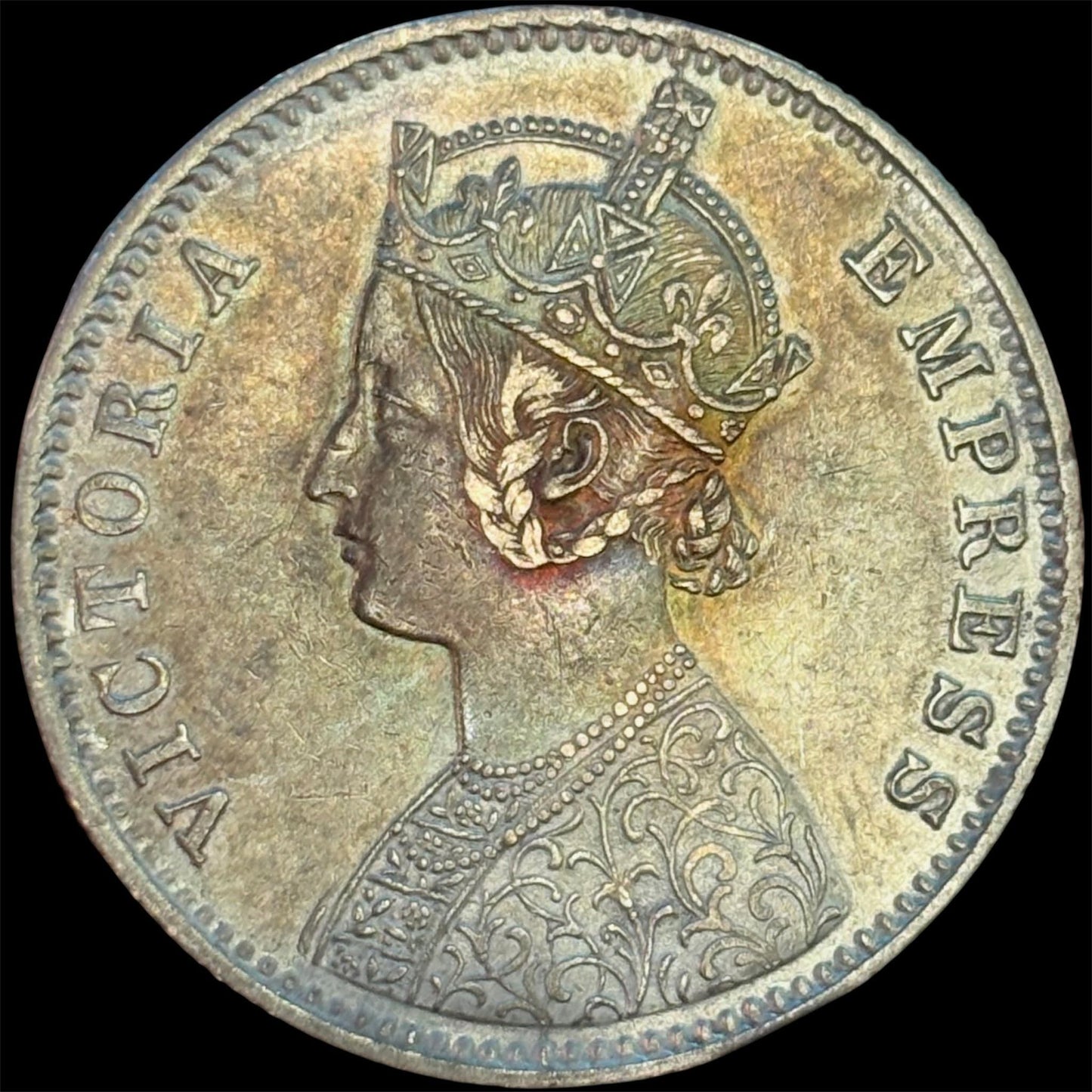 One Rupee Victoria Empress . Alwar & Bikanir State Pair . 2 Coin silver