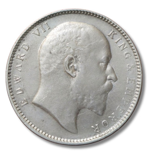 1907 – One Rupee Silver Coin | Edward VII King & Emperor | British India | Excellent Condition
