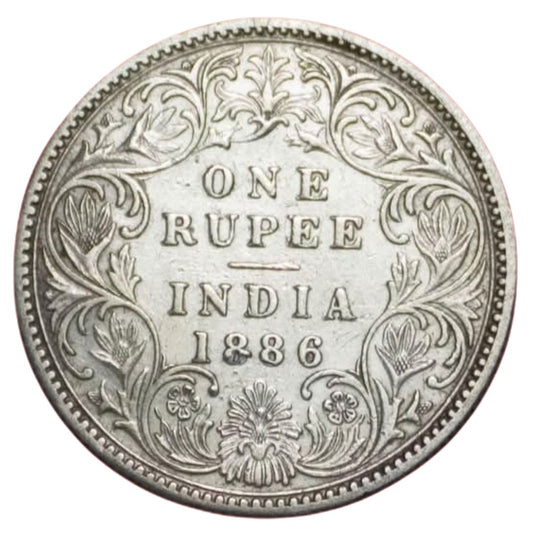 1886 One Rupee Silver Coin – Victoria Empress | Buy British India Coin Online