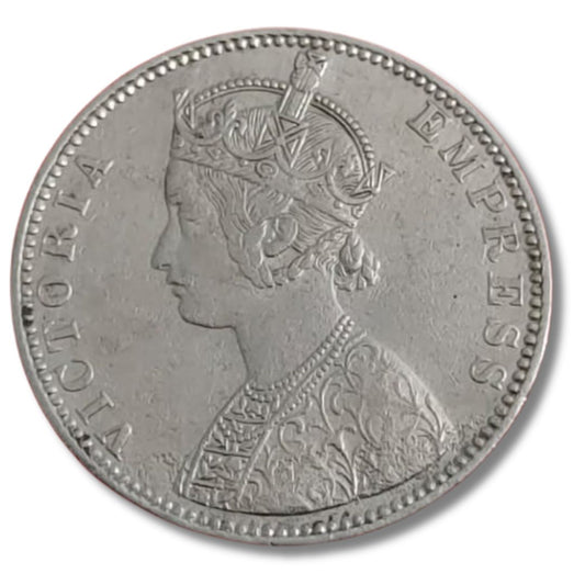 1889 One Rupee Silver Coin – Victoria Empress | Buy British India Coin Online