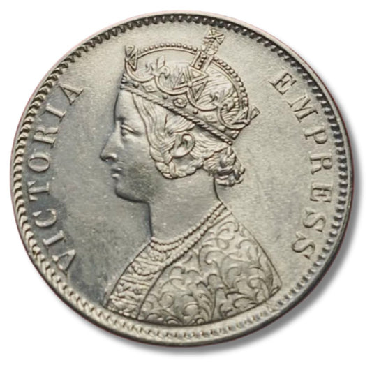 1890 One Rupee Silver Coin – Victoria Empress | Buy British India Coin Online