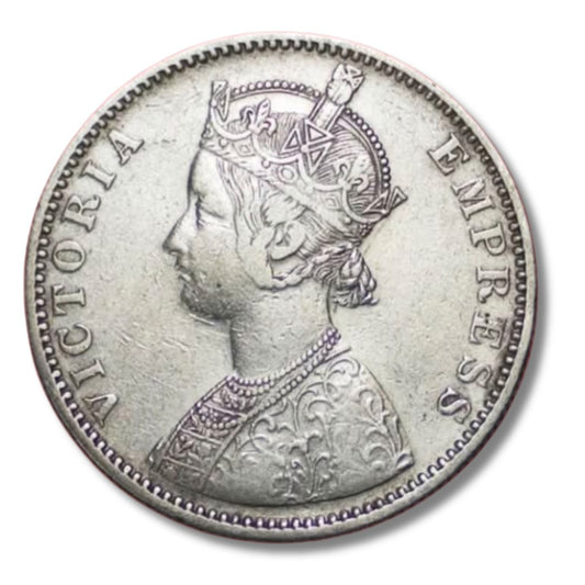 1892 One Rupee – Victoria Empress Silver Coin (Excellent Condition)