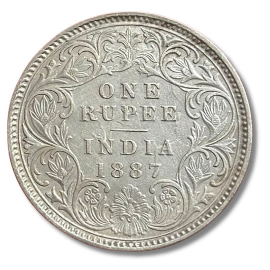 1887 One Rupee Silver Coin – Victoria Empress | Buy British India Coin Online
