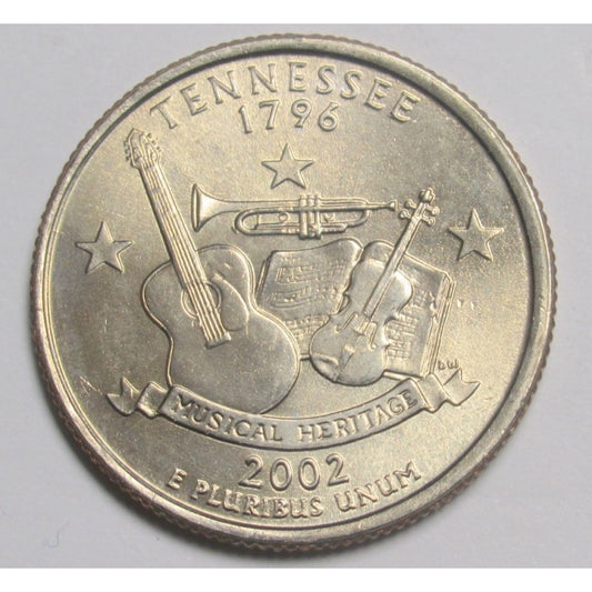 Quarte Dollar Coin USA Tennessee Musical Heritage 2002 Coin - Collection Bazzar