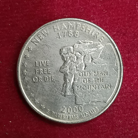 Quarter Dollar 2000 New Hampshire (USA) 1/4 Dollar Steel Coin - Collection Bazzar