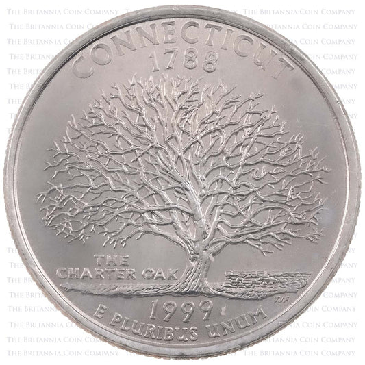 Quarter Dollar Coin 1999 Connecticut State 1/4 Dollar USA Coin - Collection Bazzar