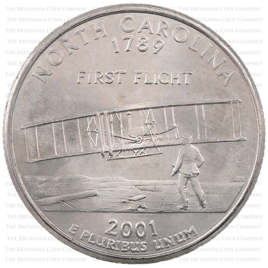 Quarter Dollar Coin 2001 North Carolina State USA Coin 1/4 Dollar - Collection Bazzar
