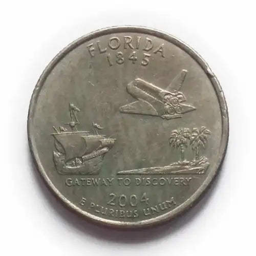 Quarter Dollar Coin 2004 Florida State 1/4 Dollar Rare - Collection Bazzar