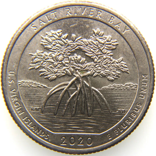 Quarter Dollar Coin Salt River Bay 2020 1/4 Dollar Rare - Collection Bazzar