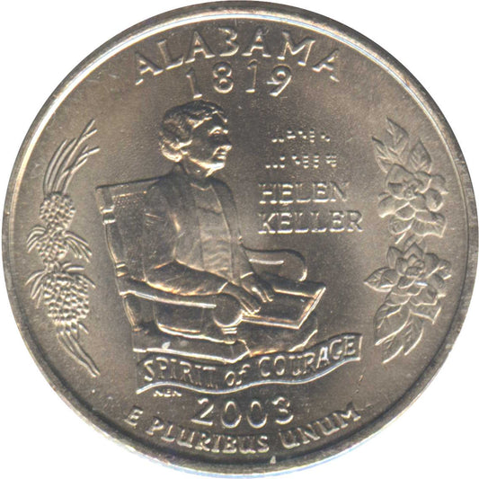 Quarter Dollar Coin (USA) 1/4 Dollar Alabama 2003 Commemorative Coin - Collection Bazzar