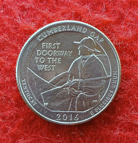 Quarter Dollar Coin (USA) 1/4 Dollar Cumberland Gap 2016 Coin - Collection Bazzar