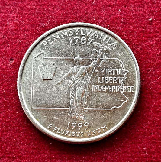 Quarter Dollar Coin (USA) 1/4 Dollar Pennsylvania 1999 Coin - Collection Bazzar