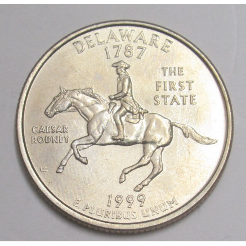 Quarter Dollar Coin USA Delaware Caeser Rodney 1999 Coin - Collection Bazzar