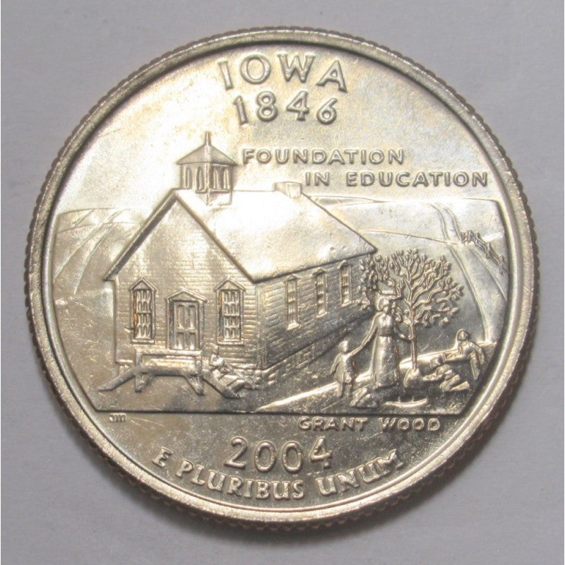 Quarter Dollar Coin USA IOWA Foundation in Education 2004 Coin - Collection Bazzar