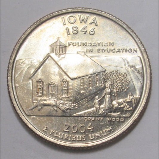 Quarter Dollar Coin USA IOWA Foundation in Education 2004 Coin - Collection Bazzar