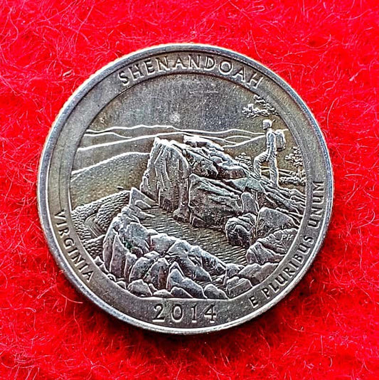 Quarter Dollar Coin USA Shenandoah National Park, Virginia 2014 Coin - Collection Bazzar