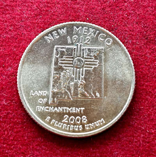 Quarter Dollar (USA) 1/4 Dollar New Mexico 2008 coin - Collection Bazzar