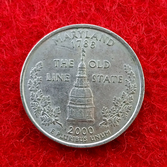 Quarter Dollar (USA) 1/4 Dollar "Washington Quarter" Maryland 2000 - Collection Bazzar