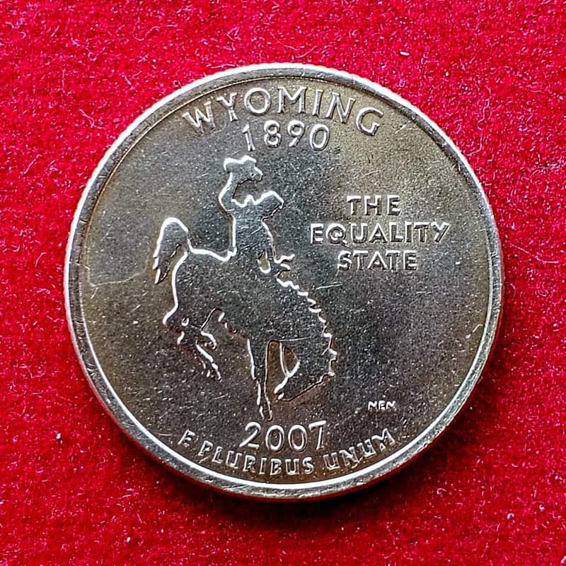 Quarter Dollar (USA) 1/4 Dollar Wyoming 2007 Coin Rare - Collection Bazzar