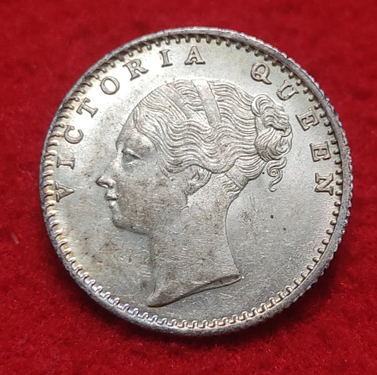 Quarter Rupee 1/4 Silver Coin 1840 Victoria Queen Rare - Collection Bazzar