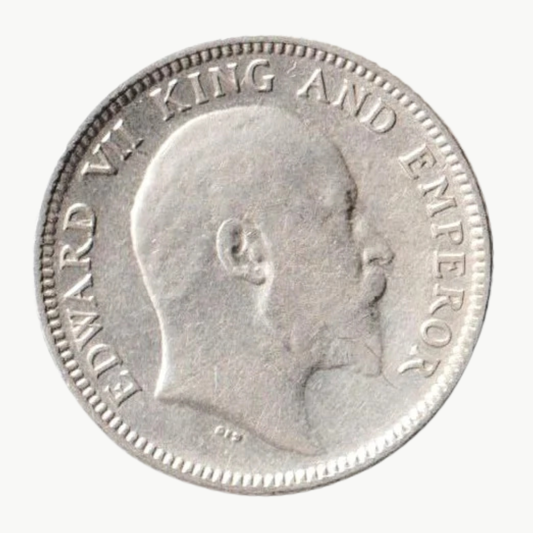 Quarter Rupee 1/4 Silver Coin 1903 Edward VII King and Emperor Rare - Collection Bazzar