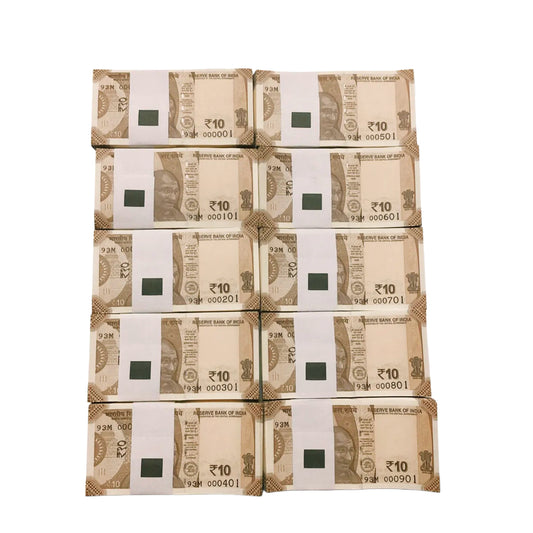 Rs 10 lower number serial rim 000001-001000 gov shaktikant das rare collectible - Collection Bazzar