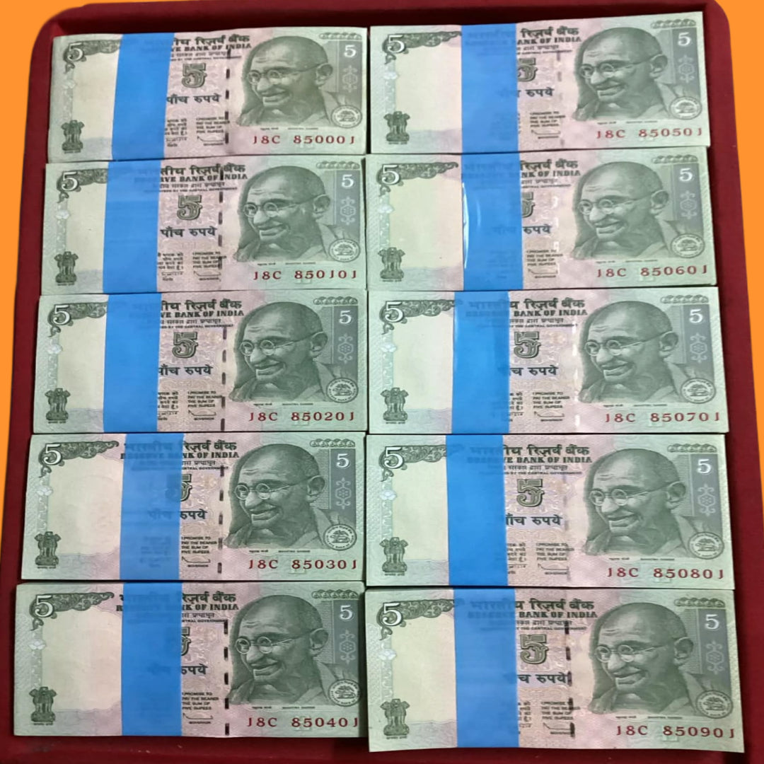 Buy Rs 5 Serial ream D Subbarao 18C 850001-851000 Vintage - Collection Bazzar