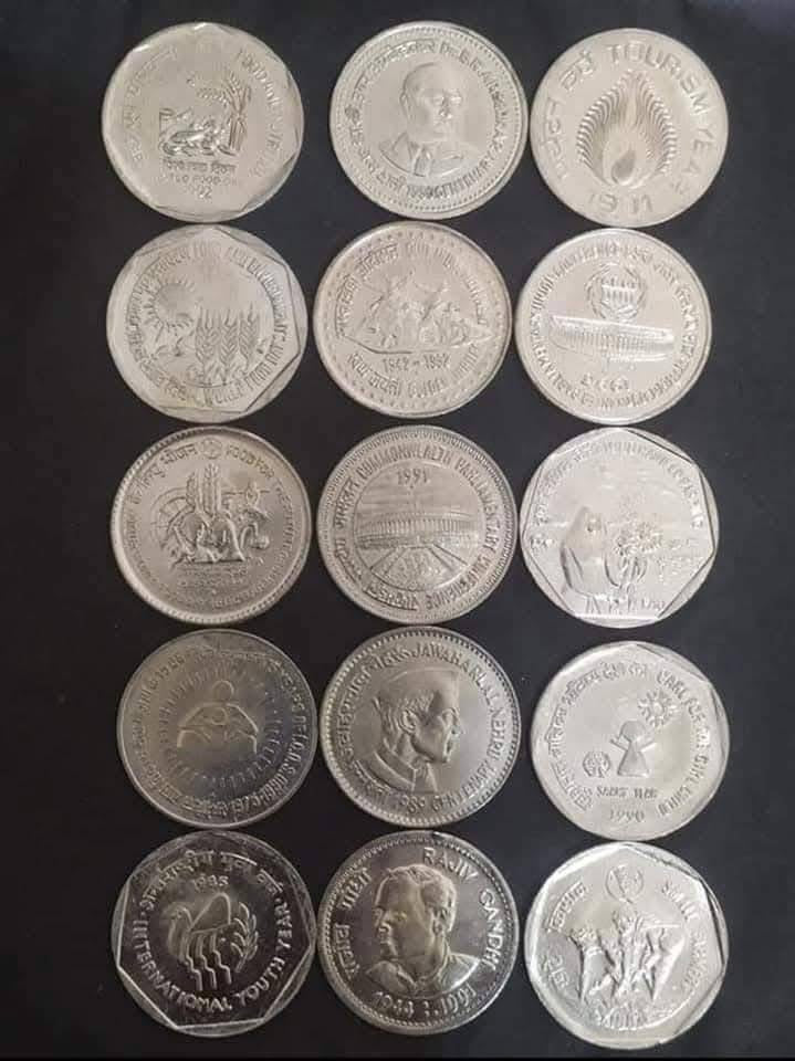 Rs 1 & 2 Cooper nickel Commerative 30 coin set All different - Collection Bazzar