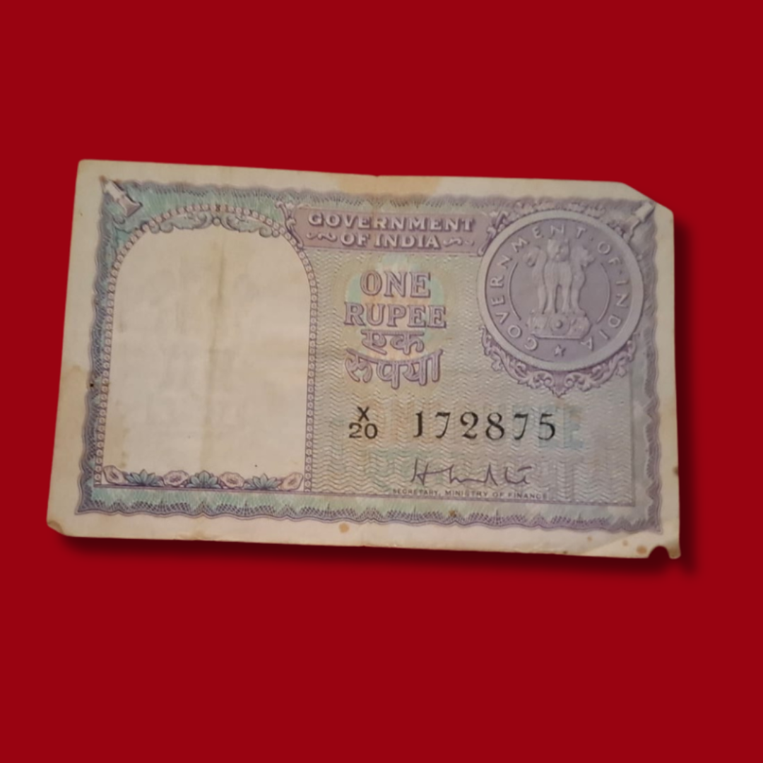 Rs 1 Big Coin 1951 Note 172875 Gov. HM Patel Rare - Collection Bazzar