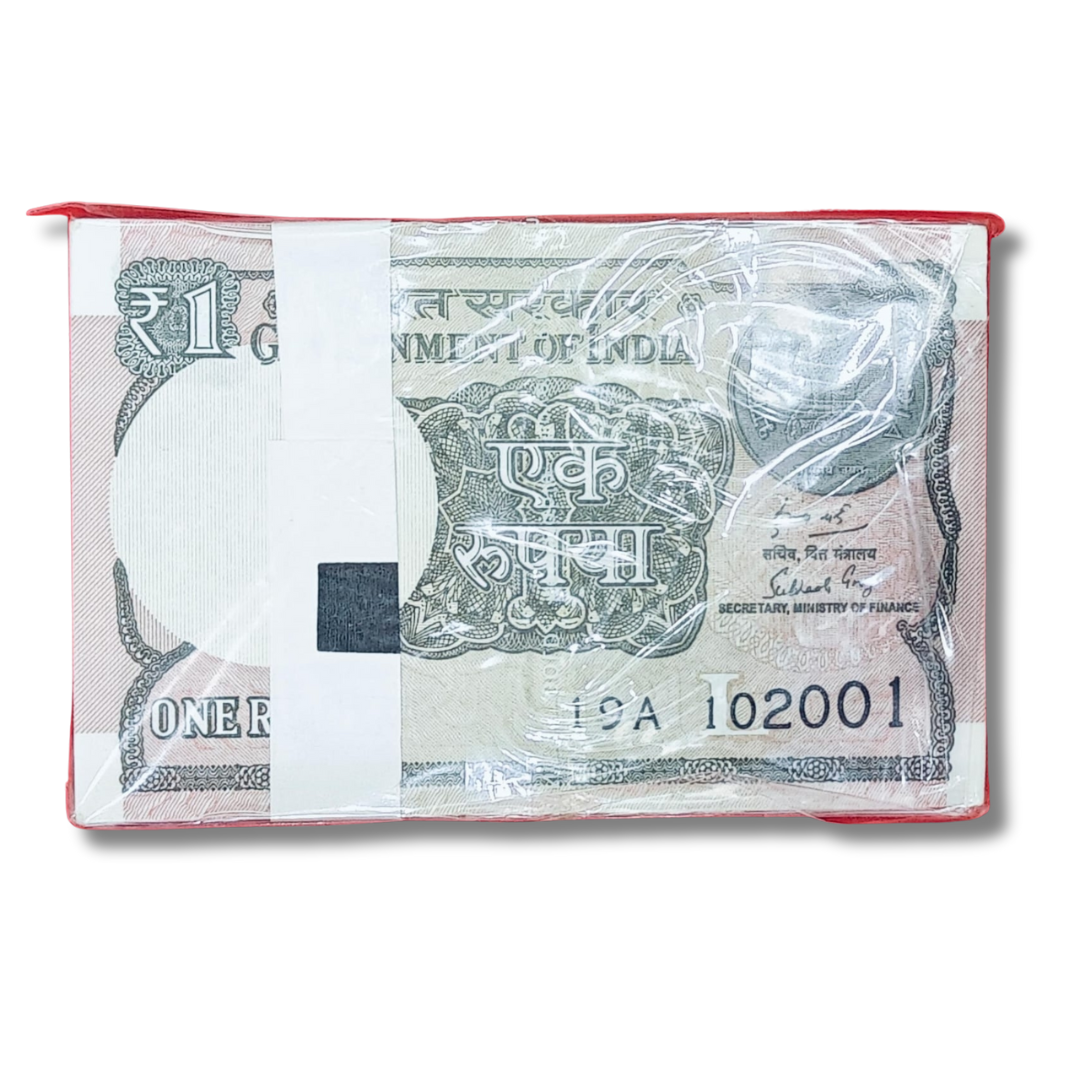 ₹1 Birthday Note Packet – Prefix 19A | Serial 102001 (19.10.2001) - Collection Bazzar