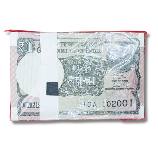 ₹1 Birthday Note Packet – Prefix 19A | Serial 102001 (19.10.2001) - Collection Bazzar