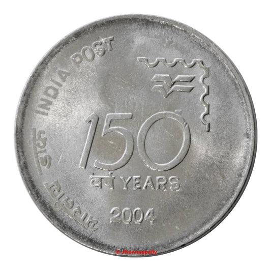 Rs 1 Commemorative Coin 150th Anniversary Indian Postal Service - Collection Bazzar