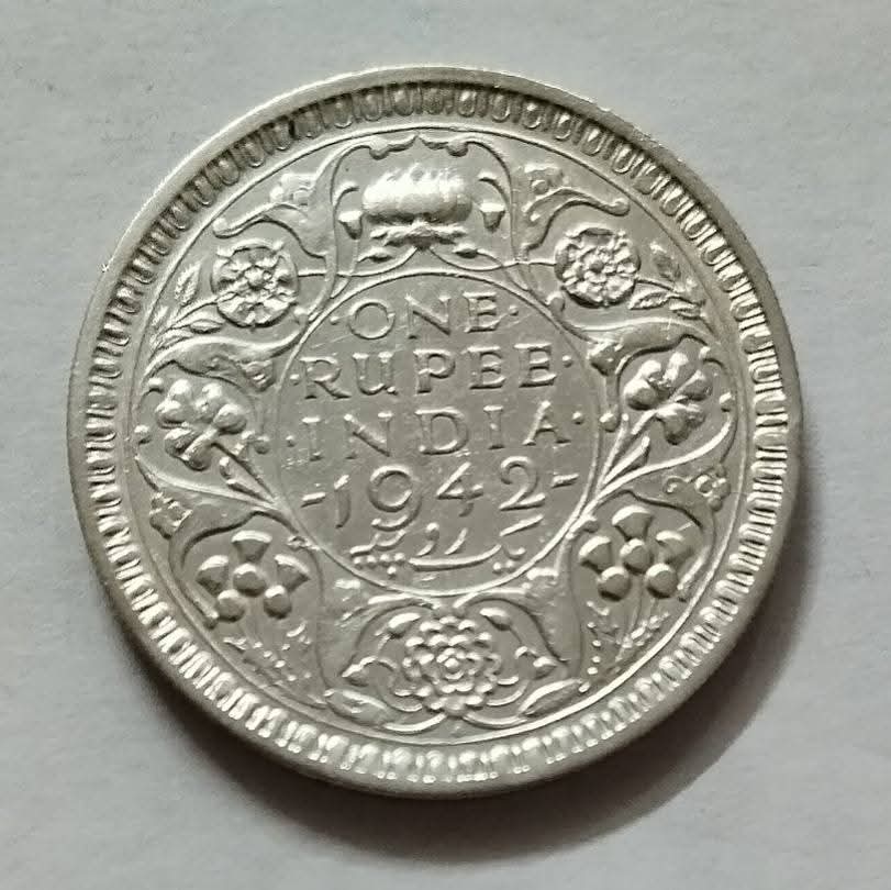 Rs 1 Coin 1942 George VI King  Good Condition  As Per Image - Collection Bazzar