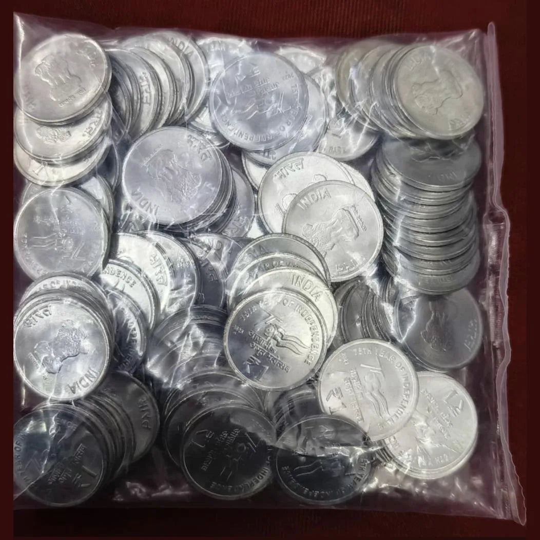 Rs 1 Coin Akam 50 PCS Packet Pouch Azadi Amrit Ka Mahotsav - Collection Bazzar