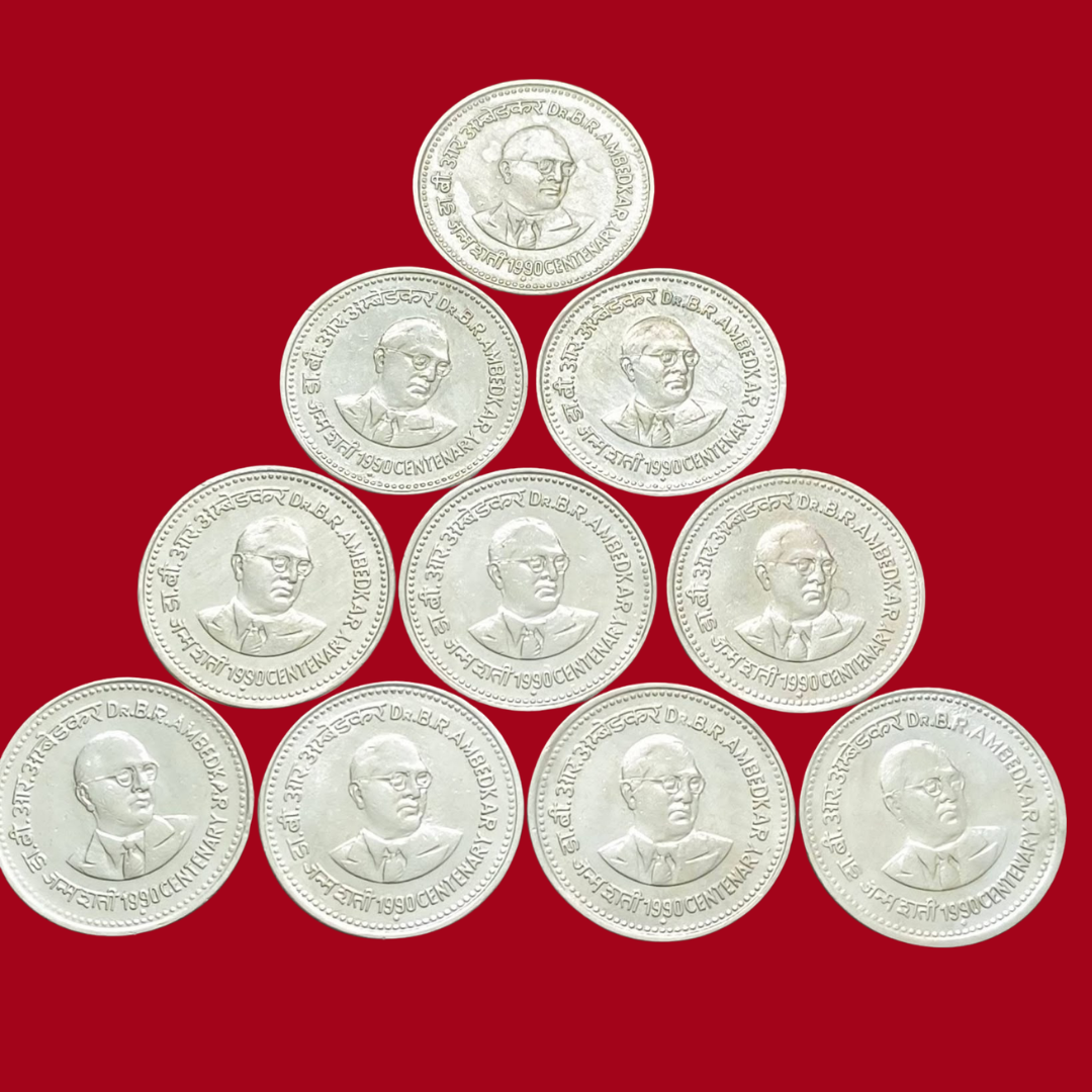 Rs 1 Coin Dr B Rao Ambedkar 10 Coins Lot Rare Item - Collection Bazzar