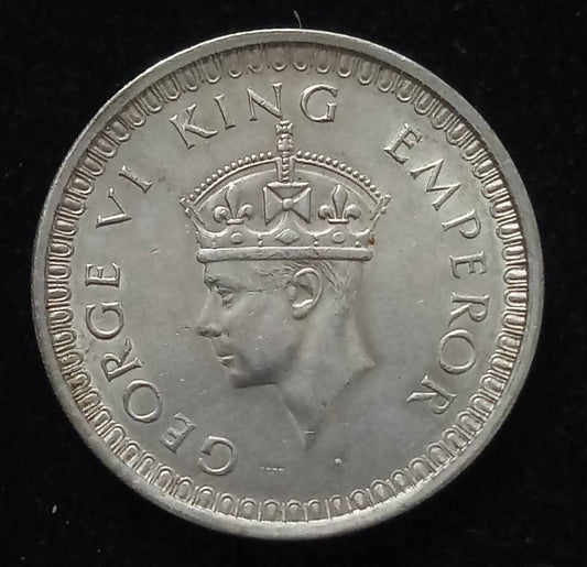 Rs 1 Coin India 1942 | George VI King Emperor | Silver Coin - Collection Bazzar