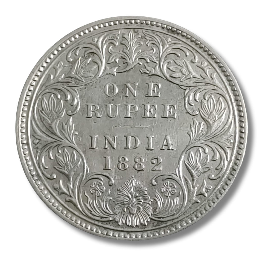 Rs 1 Coin One Rupee 1882 Queen Victoria Empress Good Condition As Per Image - Collection Bazzar