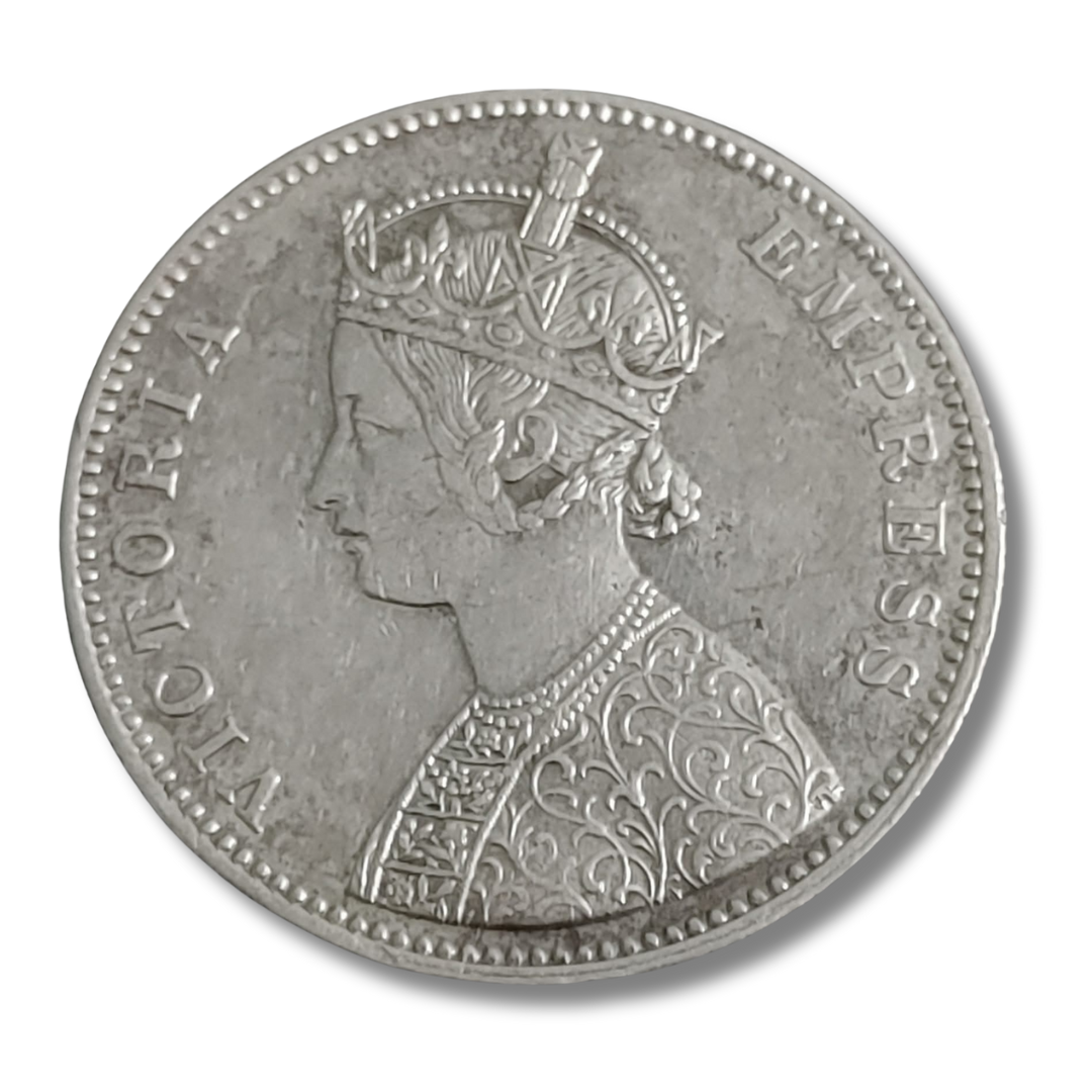 Rs 1 Coin One Rupee 1882 Queen Victoria Empress Good Condition As Per Image - Collection Bazzar