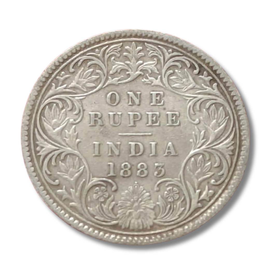 Rs 1 Coin One Rupee 1883 Queen Victoria Empress Good Condition As Per Image - Collection Bazzar