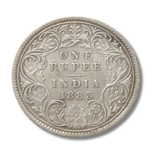 Rs 1 Coin One Rupee 1883 Queen Victoria Empress Good Condition As Per Image - Collection Bazzar