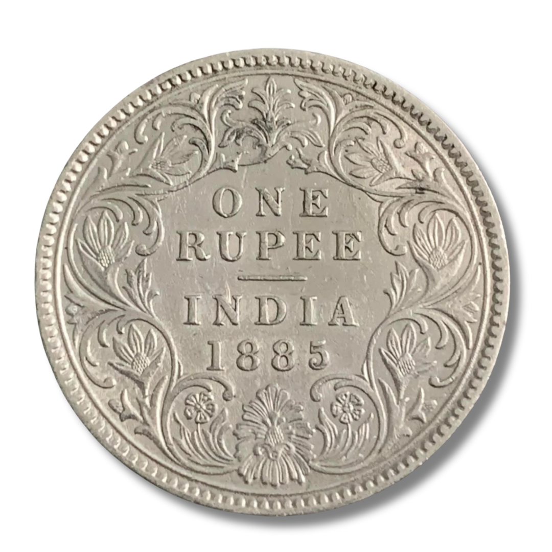 Rs 1 Coin One Rupee 1885 Queen Victoria Empress Good Condition As Per Image - Collection Bazzar