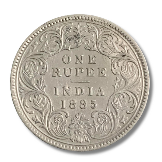 Rs 1 Coin One Rupee 1885 Queen Victoria Empress Good Condition As Per Image - Collection Bazzar
