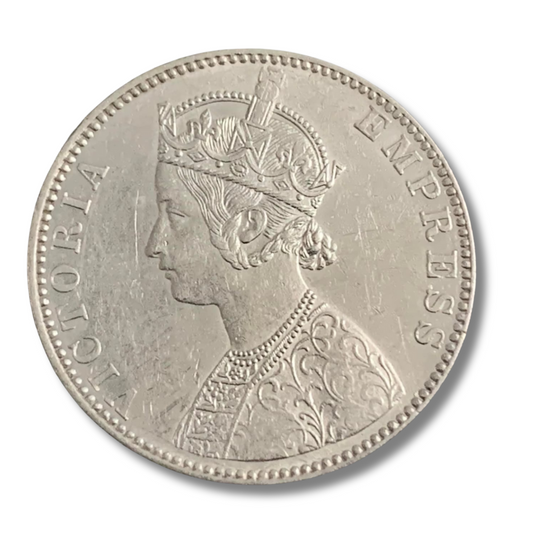 Rs 1 Coin One Rupee 1891 Queen Victoria Empress Good Condition As Per Image - Collection Bazzar