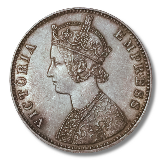 Rs 1 Coin One Rupee 1892 Queen Victoria Empress Good Condition - Collection Bazzar
