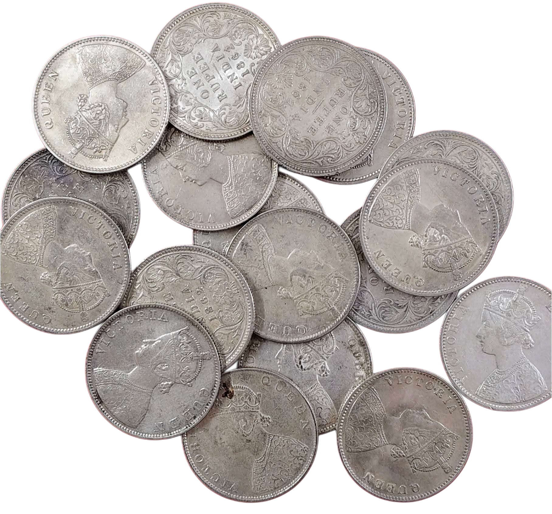 Rs 1 Coin Victoria Empress Coin – Original Silver 11.5gm Rare Old each coin price - Collection Bazzar