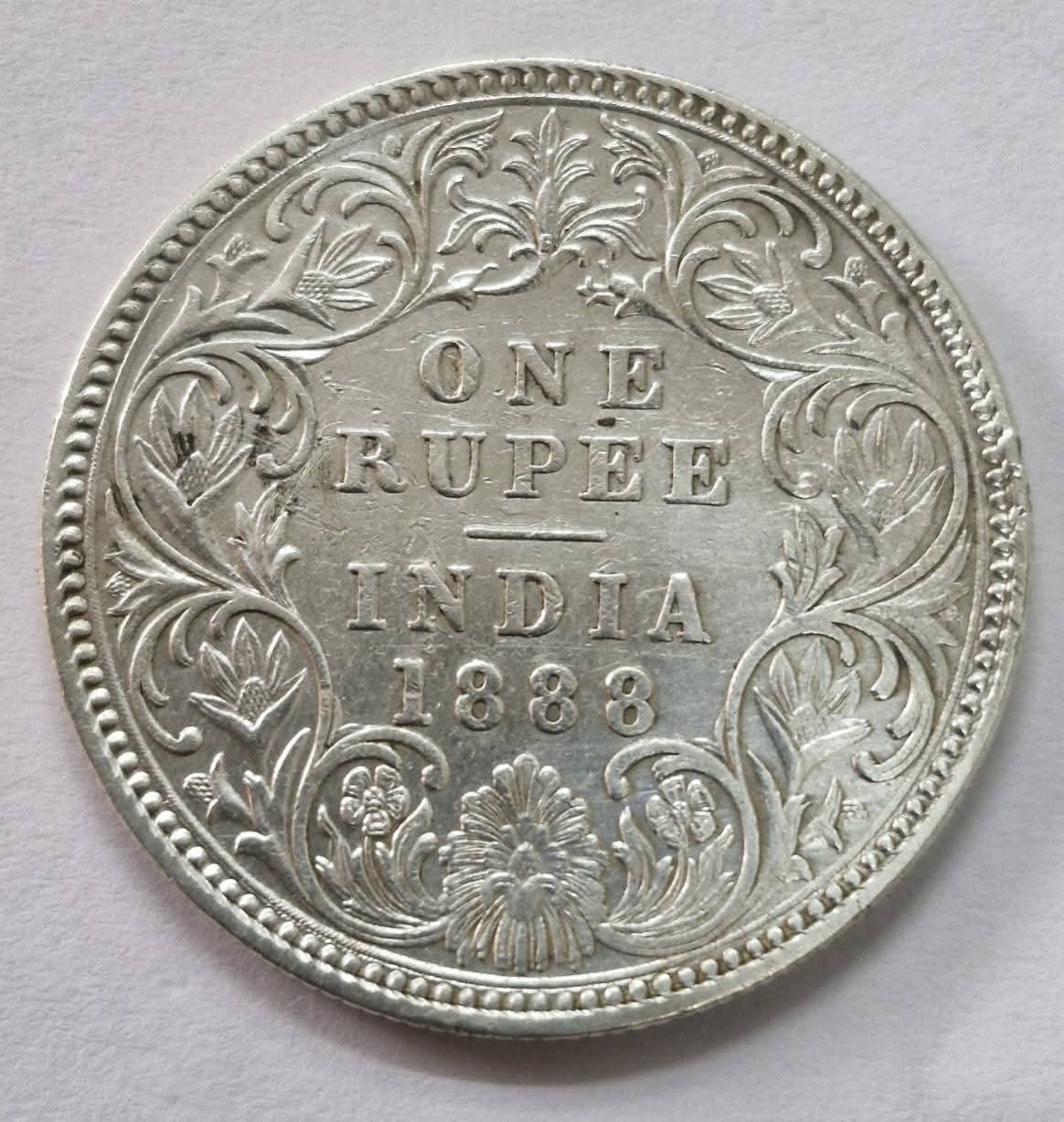 Rs 1 Coin One Rupee 1888 Victoria Empress Good Condition - Collection Bazzar